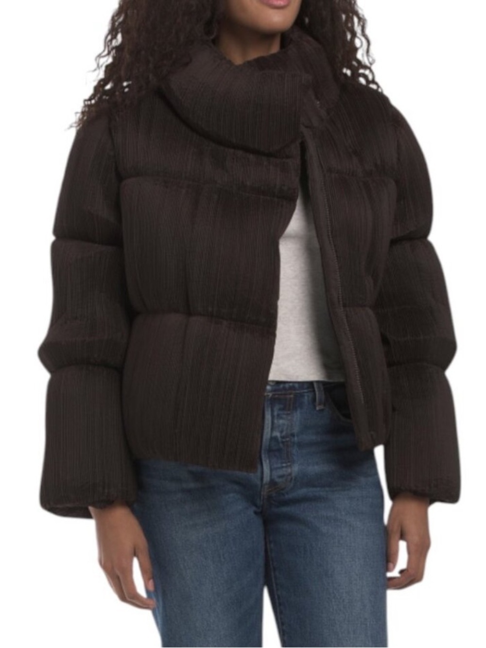 🔥ANNE KLEIN Short Pleated Puffer